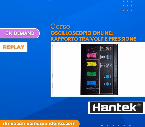 Corso oscilloscopio online rapporto tra Volt e pressione